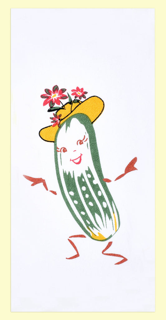 Mrs. Pickle Retro Flour Sack Kitchen Towel