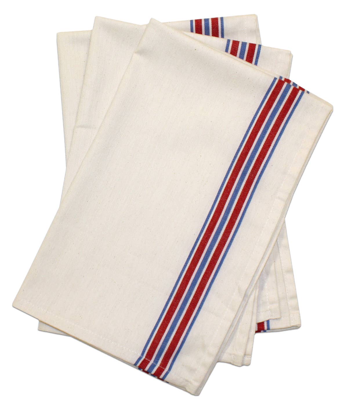 Vintage Farmhouse Retro Americana Stripe Herringbone Towels